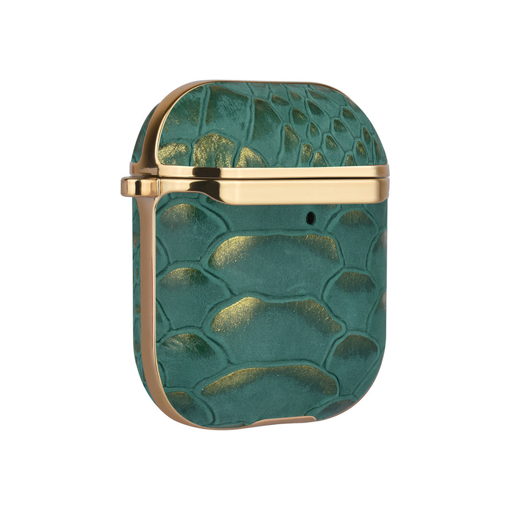 UNIQ Accessory Airpods - Airpods 2 Case - Snake Leather Groen-Koptelefoon case-Ilumina Benelux