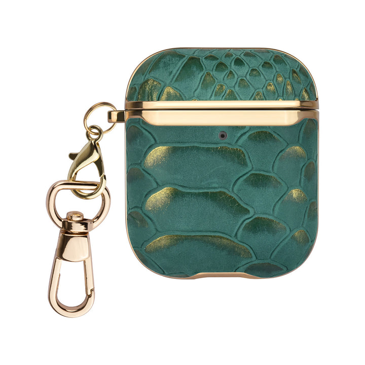 UNIQ Accessory Airpods - Airpods 2 Case - Snake Leather Groen-Koptelefoon case-Ilumina Benelux