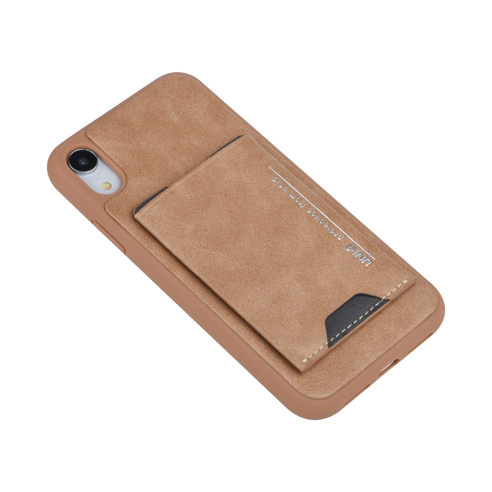 UNIQ Accessory Apple iPhone XR Bruin Backcover hoesje Pasjeshouder-Hoesjes-Ilumina Benelux