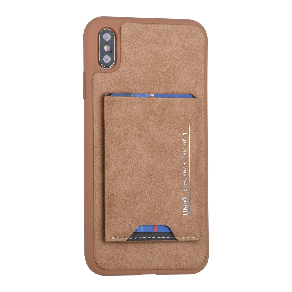 UNIQ Accessory Apple iPhone Xs Max Bruin Backcover hoesje Pasjeshouder-Hoesjes-Ilumina Benelux