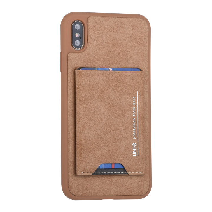 UNIQ Accessory Apple iPhone Xs Max Bruin Backcover hoesje Pasjeshouder-Hoesjes-Ilumina Benelux