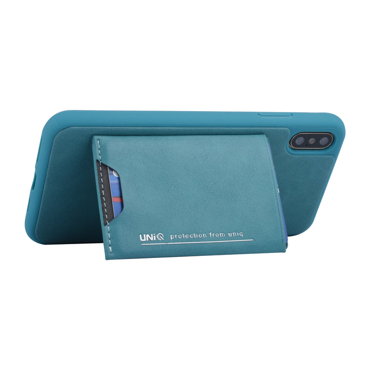 UNIQ Accessory Apple iPhone Xs Max Groen Backcover hoesje Pasjeshouder-Hoesjes-Ilumina Benelux