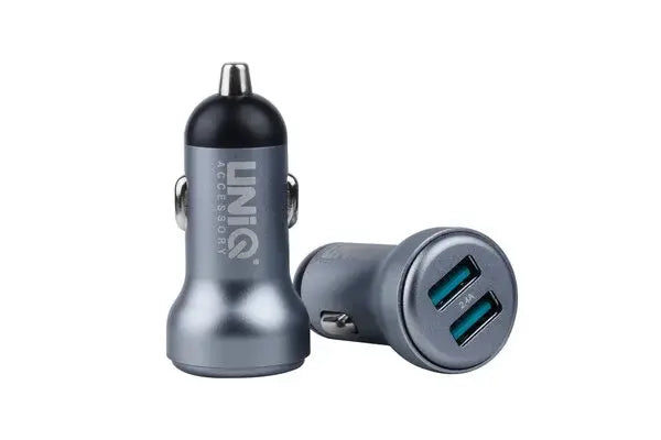 UNIQ Accessory Autolader 2.4A - Grijs-Oplader-Ilumina Benelux