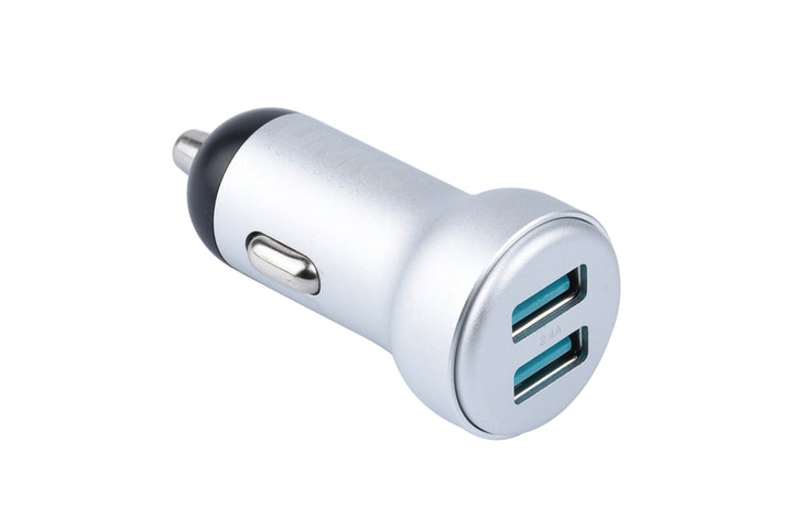 UNIQ Accessory Autolader Apple Lightning met 2x USB - Zilver-Oplader-Ilumina Benelux