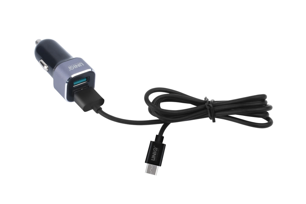 UNIQ Accessory Autolader Micro USB - (EU Garantie) Zwart-Oplader-Ilumina Benelux