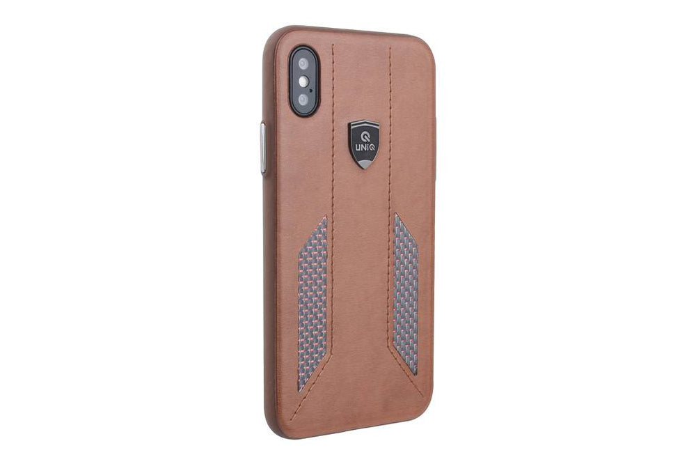 UNIQ Accessory Backcover voor Apple iPhone Xs - Bruin-Hoesjes-Ilumina Benelux