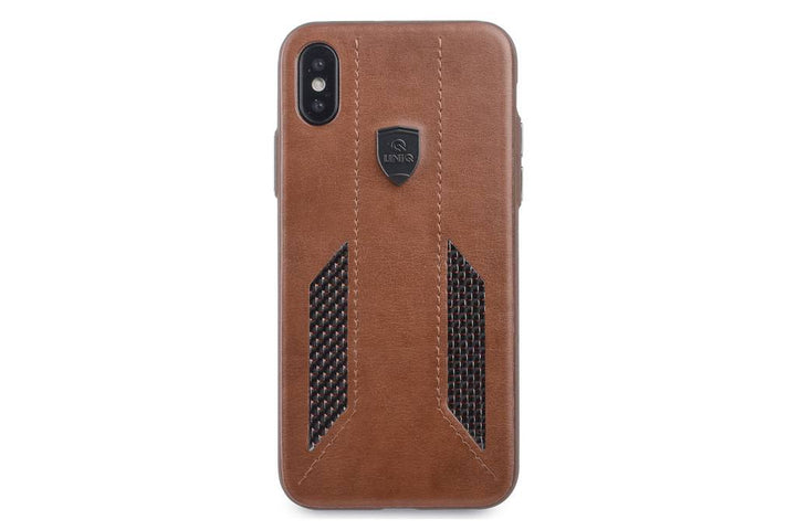 UNIQ Accessory Backcover voor Apple iPhone Xs - Bruin-Hoesjes-Ilumina Benelux
