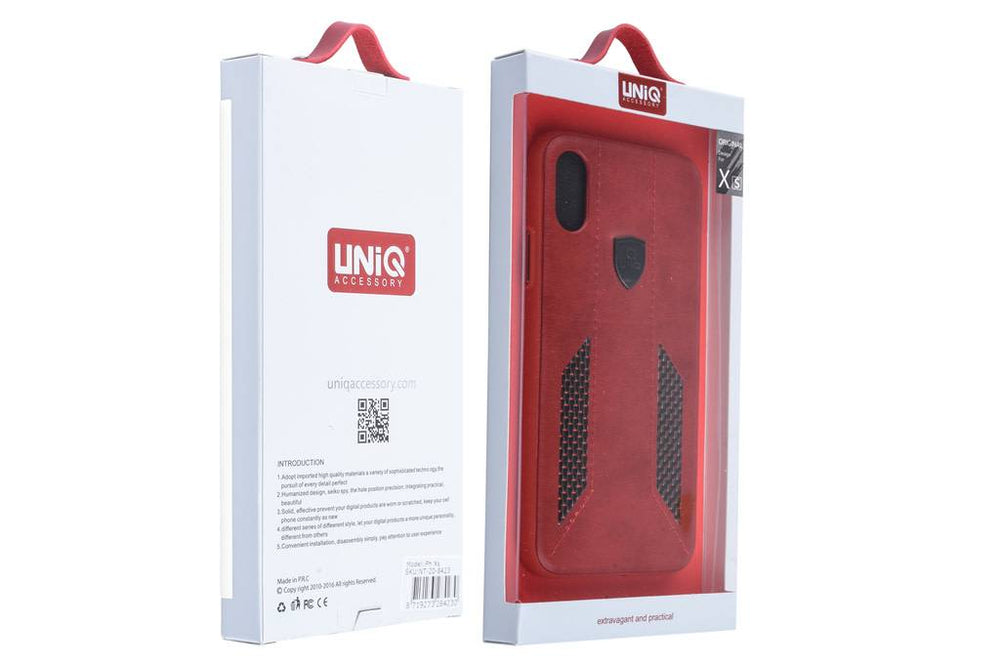 UNIQ Accessory Backcover voor Apple iPhone Xs - Rood-Hoesjes-Ilumina Benelux