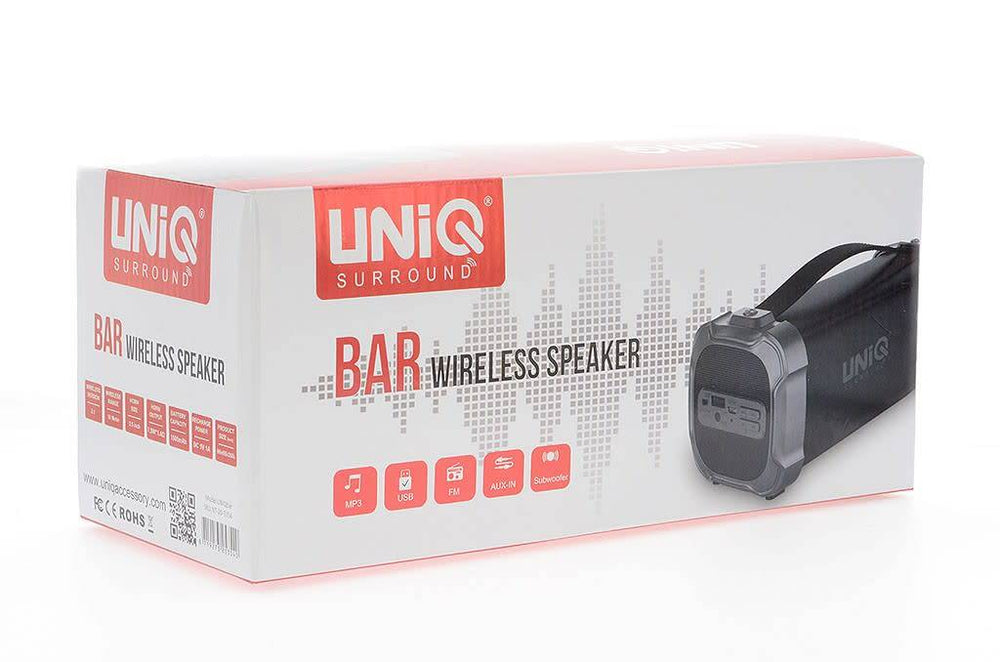 UNIQ Accessory Bar Bluetooth Speaker - Zwart-Speakers-Ilumina Benelux