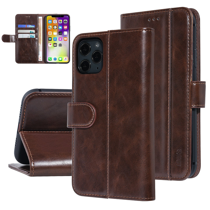 UNIQ Accessory Bruin hoesje iPhone 11 Pro Max - Book Case - Zachte-Hoesjes-Ilumina Benelux