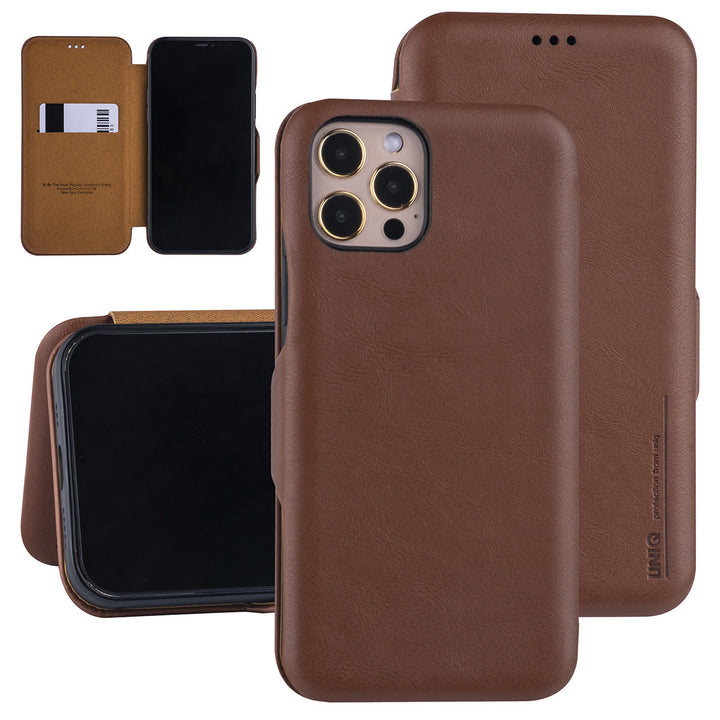 UNIQ Accessory Bruin hoesje iPhone 12 - 12 Pro - Book Case-Hoesjes-Ilumina Benelux