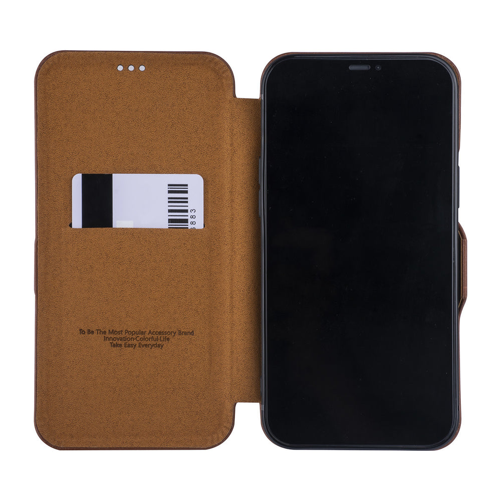 UNIQ Accessory Bruin hoesje iPhone 12 Pro Max - Book Case-Hoesjes-Ilumina Benelux