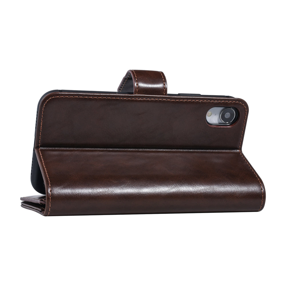 UNIQ Accessory Bruin hoesje iPhone XR - Book Case - Zachte huid-Hoesjes-Ilumina Benelux