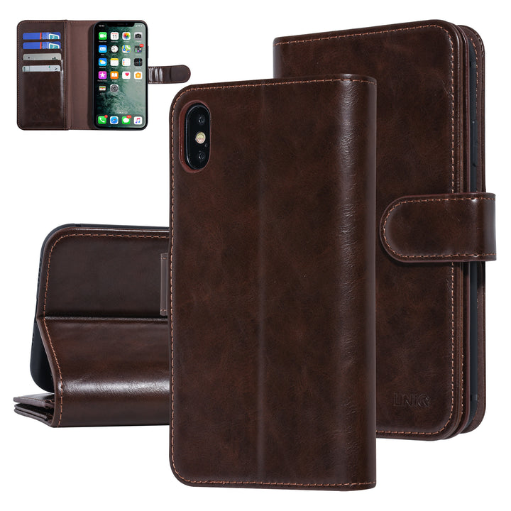UNIQ Accessory Bruin hoesje iPhone Xs Max - Book Case - Zachte-Hoesjes-Ilumina Benelux