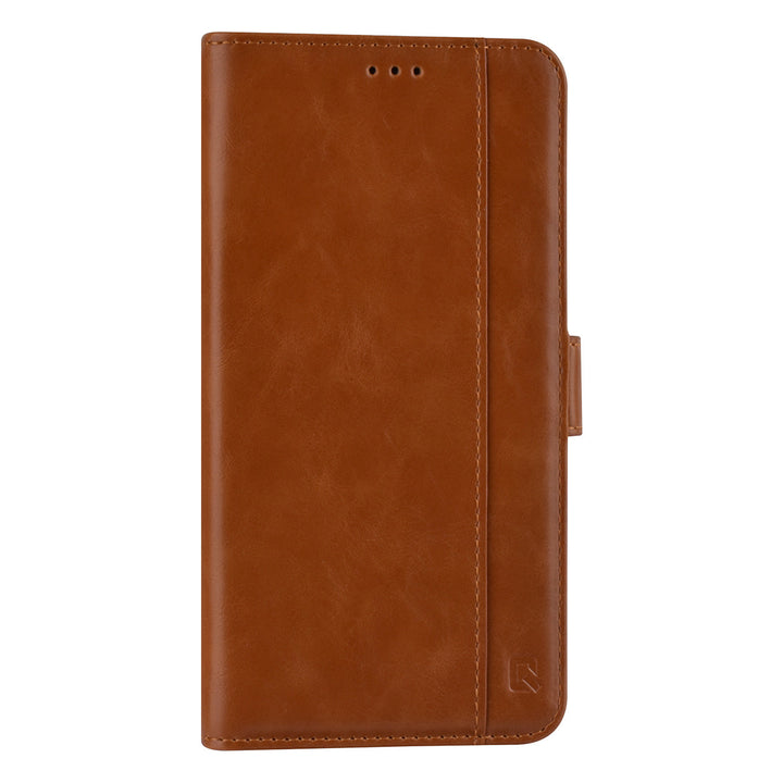 UNIQ Accessory Bruin hoesje voor iPhone 13 Pro Max - Book Case - Pasjeshouder voor 3 pasjes - Magneetsluiting-Hoesjes-Ilumina Benelux