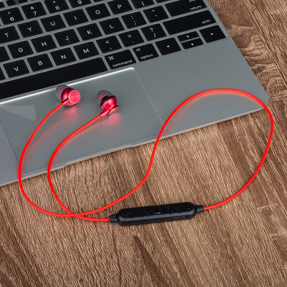 UNIQ Accessory Col draadloze bluetooth nekband oortjes - Rood-In-ear koptelefoon-Ilumina Benelux