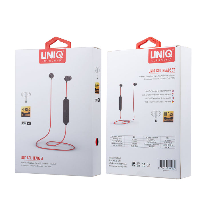 UNIQ Accessory Col draadloze bluetooth nekband oortjes - Zwart-In-ear koptelefoon-Ilumina Benelux