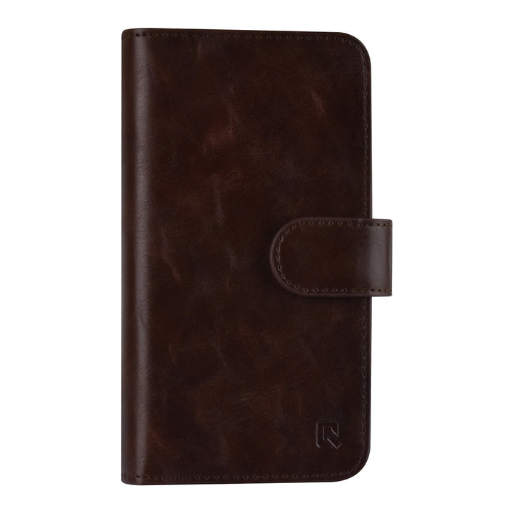UNIQ Accessory Donker Bruin hoesje voor iPhone 13 Mini - Book Case - Pasjeshouder voor 9 pasjes - Magneetsluiting-Hoesjes-Ilumina Benelux