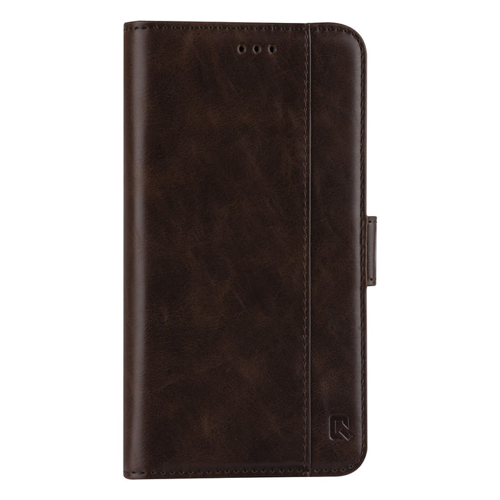 UNIQ Accessory Donker Bruin hoesje voor iPhone 13 Pro - Book Case - Pasjeshouder voor 3 pasjes - Magneetsluiting-Hoesjes-Ilumina Benelux