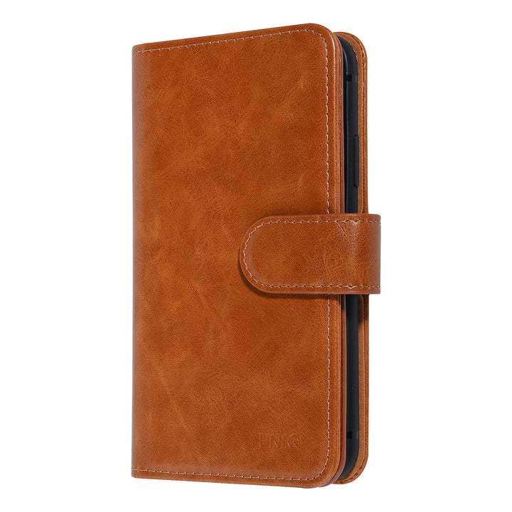 UNIQ Accessory DonkerBruin hoesje iPhone X-Xs - Book Case - Zachte huid-Hoesjes-Ilumina Benelux