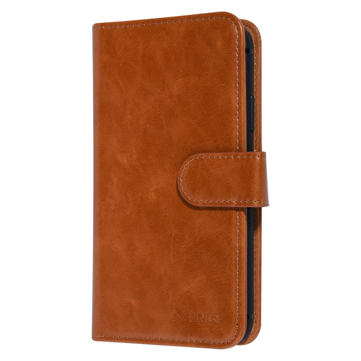 UNIQ Accessory DonkerBruin hoesje iPhone Xs Max - Book Case - Zachte huid-Hoesjes-Ilumina Benelux