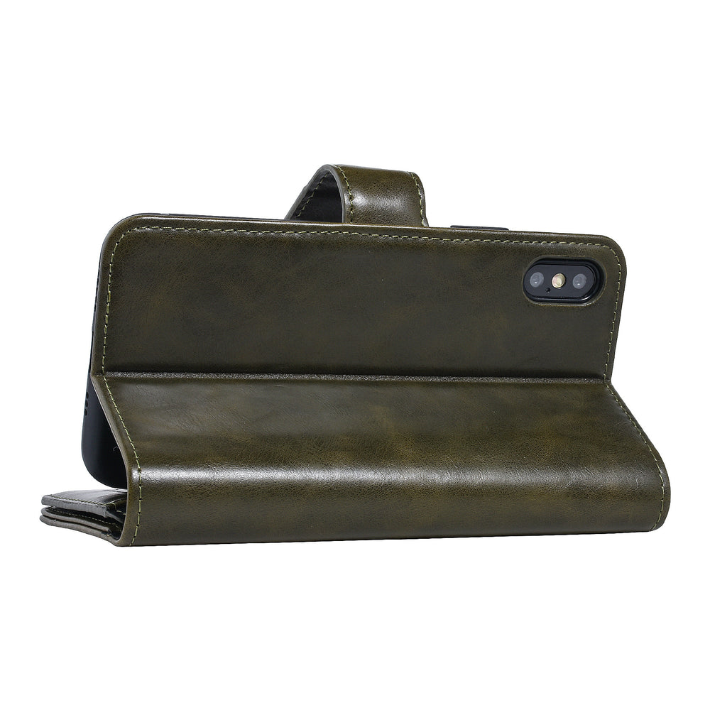 UNIQ Accessory DonkerGroen hoesje iPhone Xs Max - Book Case - Zacht-Hoesjes-Ilumina Benelux
