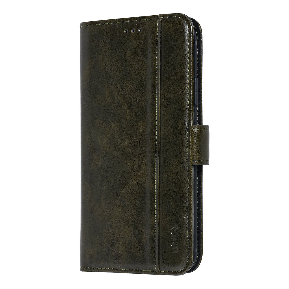 UNIQ Accessory DonkerGroen hoesje iPhone Xs Max - Book Case - Zachte huid-Hoesjes-Ilumina Benelux