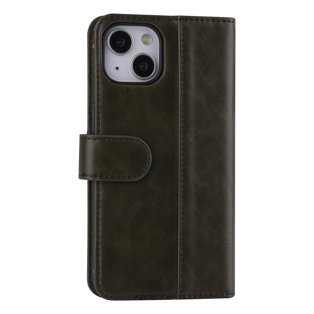 UNIQ Accessory DonkerGroen hoesje voor iPhone 13 & 14 - Book Case - Pasjeshouder voor 3 pasjes - Magneetsluiting-Hoesjes-Ilumina Benelux