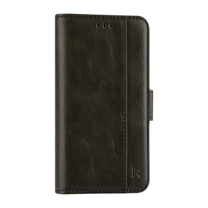UNIQ Accessory DonkerGroen hoesje voor iPhone 13 Mini - Book Case - Pasjeshouder voor 3 pasjes - Magneetsluiting-Hoesjes-Ilumina Benelux
