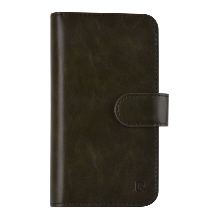 UNIQ Accessory DonkerGroen hoesje voor iPhone 13 Mini - Book Case - Pasjeshouder voor 9 pasjes - Magneetsluiting-Hoesjes-Ilumina Benelux