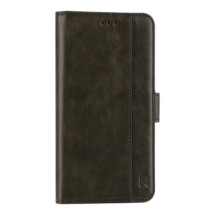 UNIQ Accessory DonkerGroen hoesje voor iPhone 13 Pro - Book Case - Pasjeshouder voor 3 pasjes - Magneetsluiting-Hoesjes-Ilumina Benelux