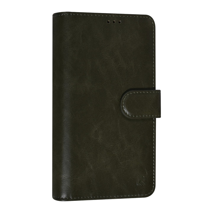 UNIQ Accessory DonkerGroen iPhone 14 & 13 Booktype Pasjeshouder voor 9 pasjes - Magneetsluiting-Hoesjes-Ilumina Benelux