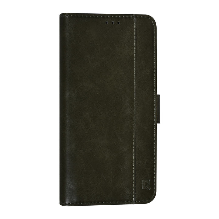 UNIQ Accessory DonkerGroen iPhone 14 Pro Booktype Pasjeshouder voor 3 pasjes - Magneetsluiting-Hoesjes-Ilumina Benelux