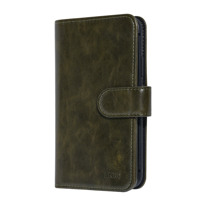 UNIQ Accessory Donkergroen hoesje iPhone X-Xs - Book Case - Zachte huid-Hoesjes-Ilumina Benelux