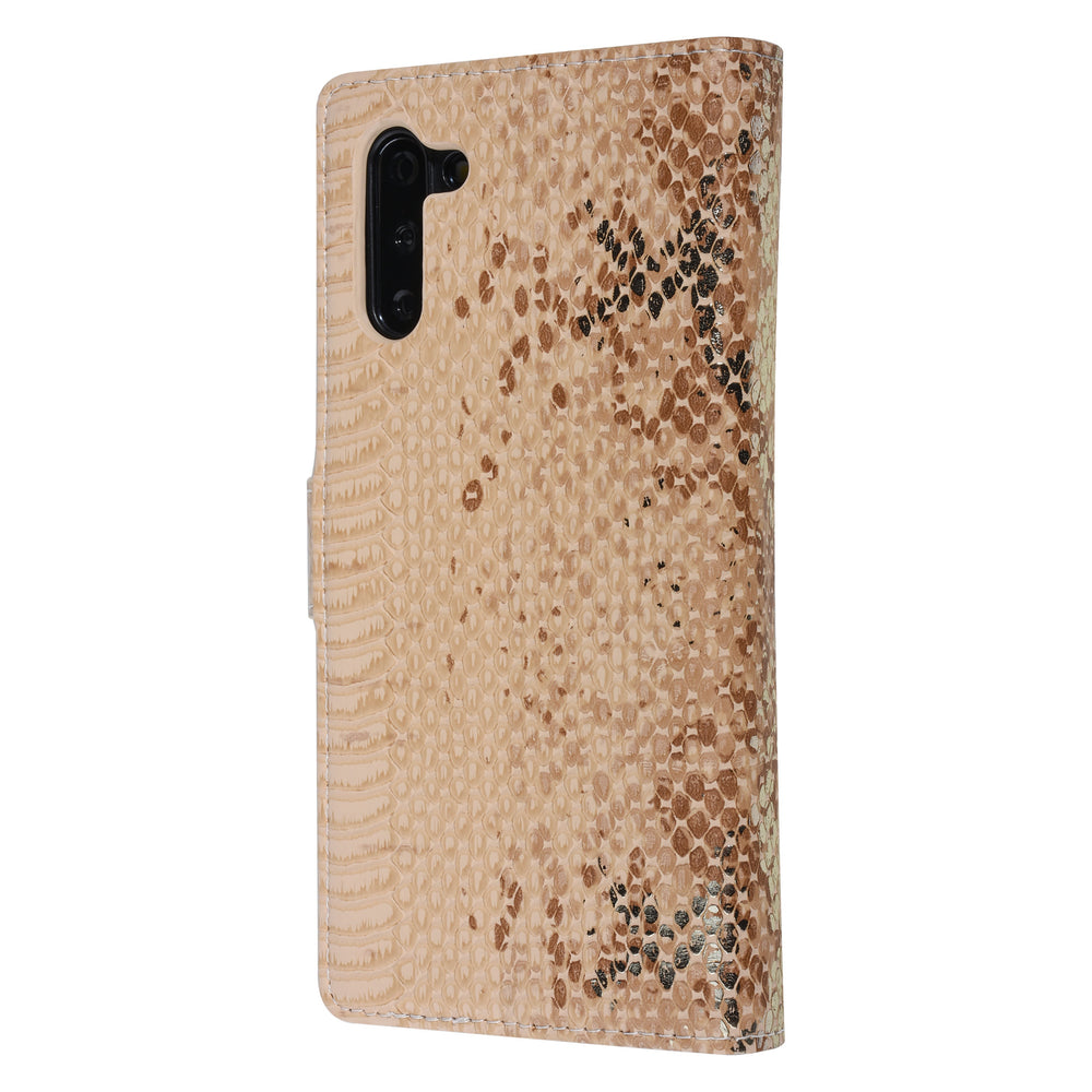 UNIQ Accessory Goud Slangenleer hoesje voor Galaxy Note 10 - Book Case(N970F)-Hoesjes-Ilumina Benelux