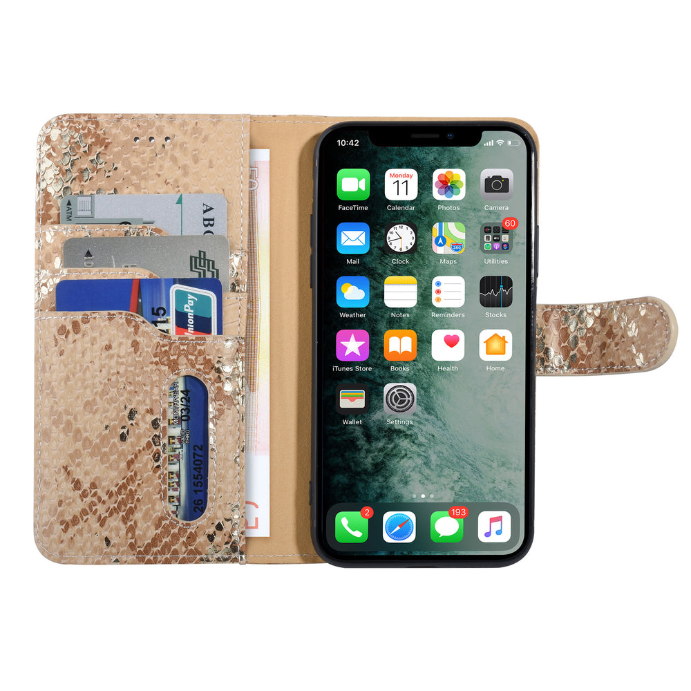 UNIQ Accessory Goud Slangenleer hoesje voor iPhone 11 Pro - Book Case-Hoesjes-Ilumina Benelux