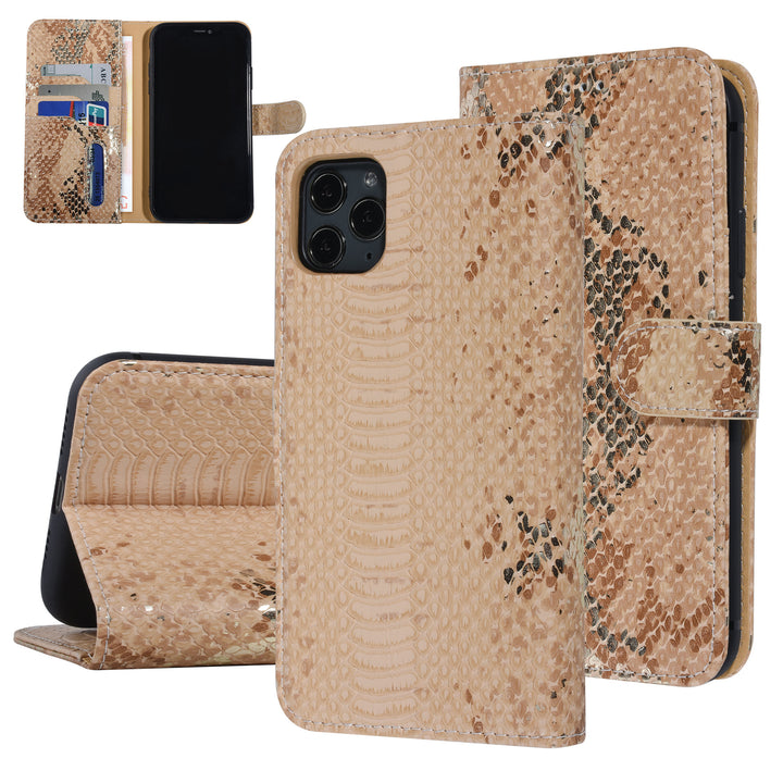 UNIQ Accessory Goud Slangenleer hoesje voor iPhone 11 Pro Max - Book Case-Hoesjes-Ilumina Benelux
