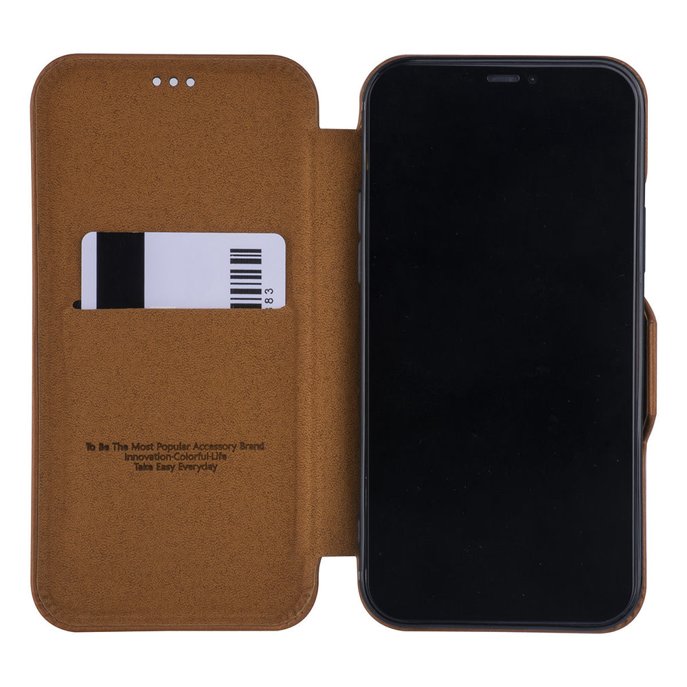 UNIQ Accessory LichtBruin hoesje iPhone 12 - 12 Pro - Book Case-Hoesjes-Ilumina Benelux