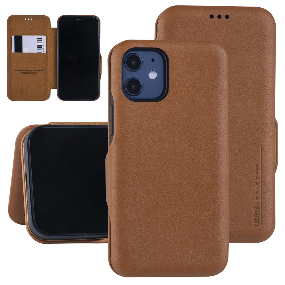 UNIQ Accessory LichtBruin hoesje iPhone 12 Mini - Book Case-Hoesjes-Ilumina Benelux