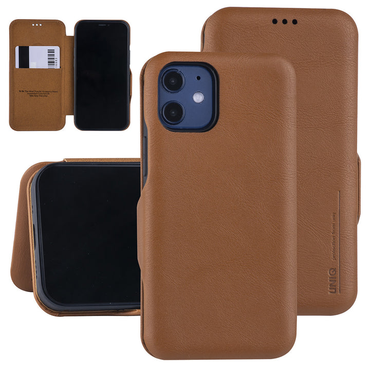 UNIQ Accessory LichtBruin hoesje iPhone 12 Mini - Book Case-Hoesjes-Ilumina Benelux