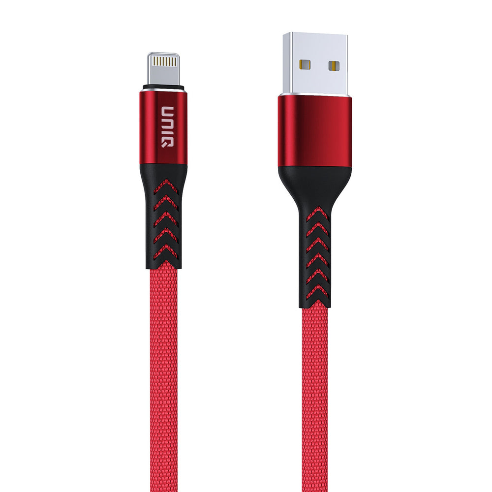 UNIQ Accessory Lightning USB Kabel 200cm snellader dataoverdracht - Rood-USB-Kabels-Ilumina Benelux