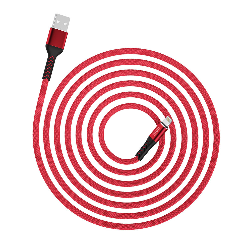 UNIQ Accessory Lightning USB Kabel 200cm snellader dataoverdracht - Rood-USB-Kabels-Ilumina Benelux
