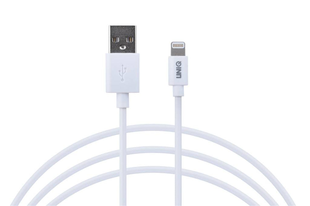 UNIQ Accessory MFI Lightning USB Kabel 2.4A (1m) - Wit-USB-Kabels-Ilumina Benelux