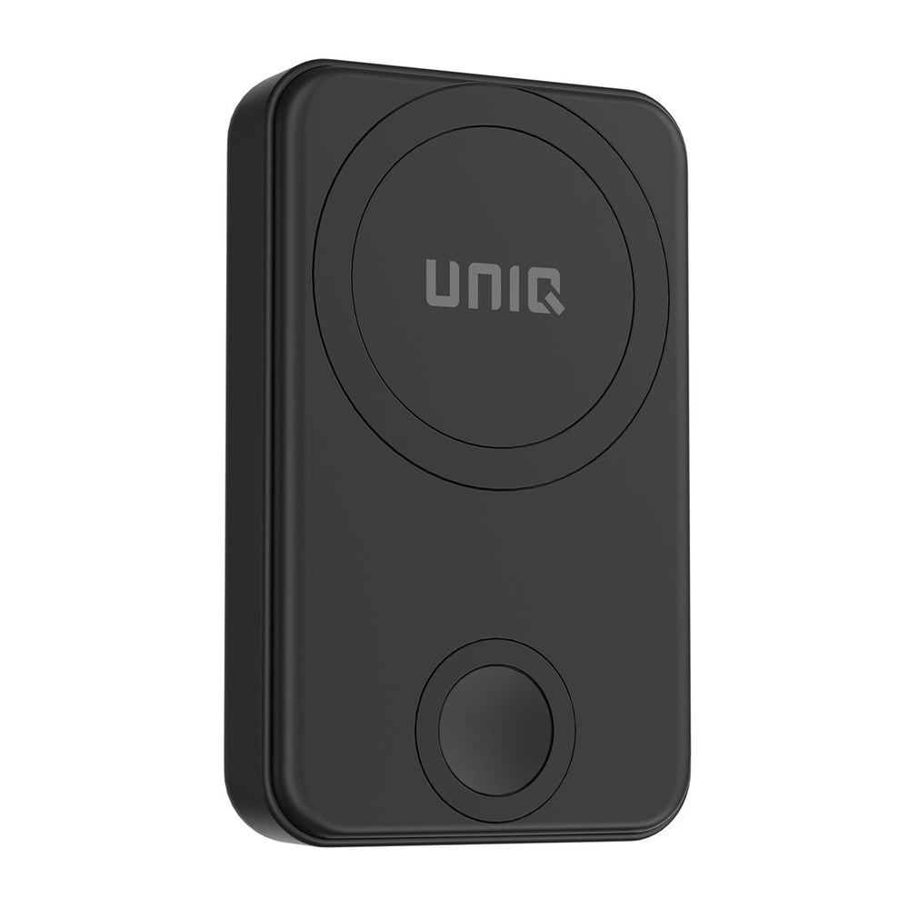 UNIQ Accessory Powerbank 6500 mAh - MagSafe - Apple Watch - Draadloos - Stand - 30cm USB-C Kabel - USB-C Poort - Zwart-Powerbank-Ilumina Benelux