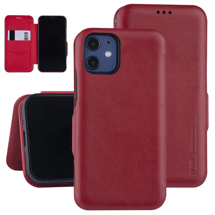 UNIQ Accessory Rood hoesje iPhone 12 Mini - Book Case-Hoesjes-Ilumina Benelux