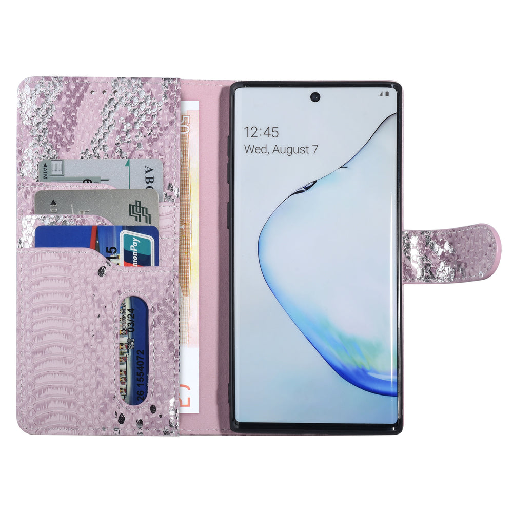 UNIQ Accessory Roze Slangenleer hoesje voor Galaxy Note 10 - Book Case(N970F)-Hoesjes-Ilumina Benelux