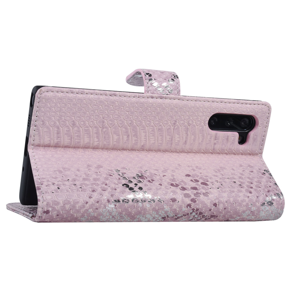 UNIQ Accessory Roze Slangenleer hoesje voor Galaxy Note 10 - Book Case(N970F)-Hoesjes-Ilumina Benelux