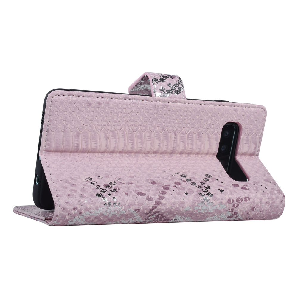 UNIQ Accessory Roze Slangenleer hoesje voor Galaxy S10 - Book Case-Hoesjes-Ilumina Benelux