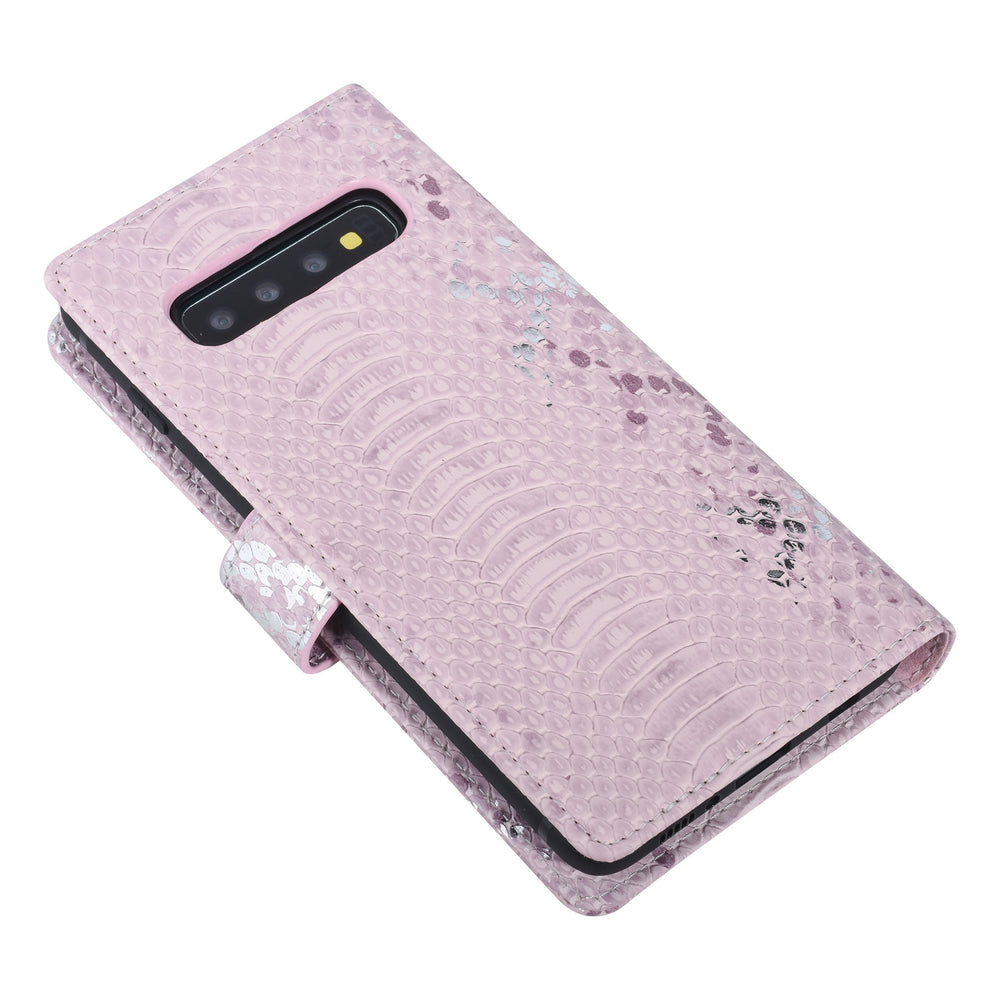 UNIQ Accessory Roze Slangenleer hoesje voor Galaxy S10 Plus - Book Case-Hoesjes-Ilumina Benelux
