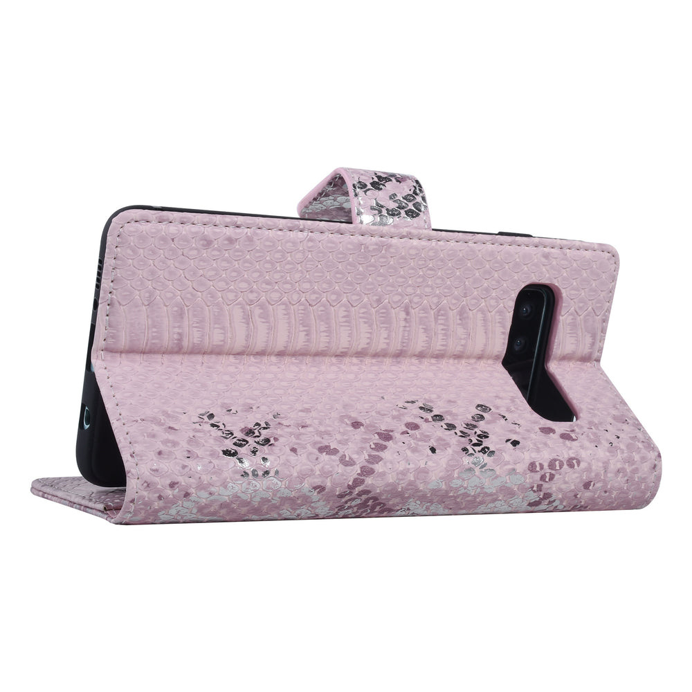 UNIQ Accessory Roze Slangenleer hoesje voor Galaxy S10 Plus - Book Case-Hoesjes-Ilumina Benelux